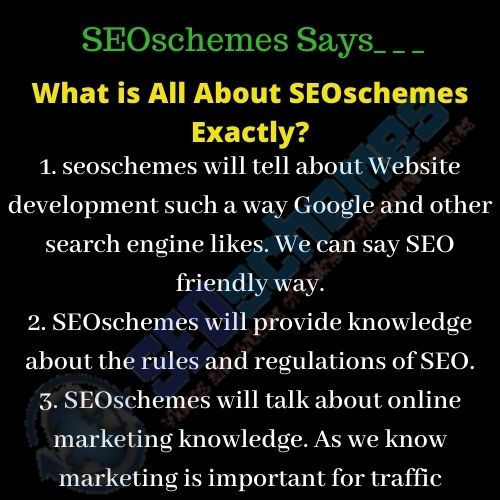 What is All About SEOschemes Exactly